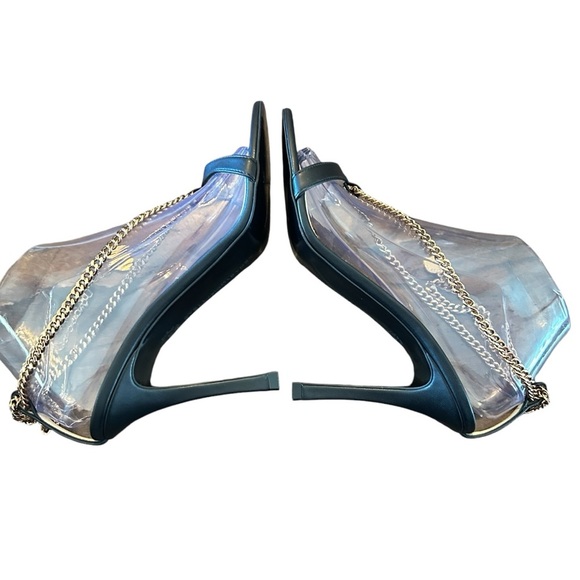 Stella McCartney 100mm Stella Eco Alter Gold Chain High Heels NEW EU 36 US 6 - Picture 9 of 11